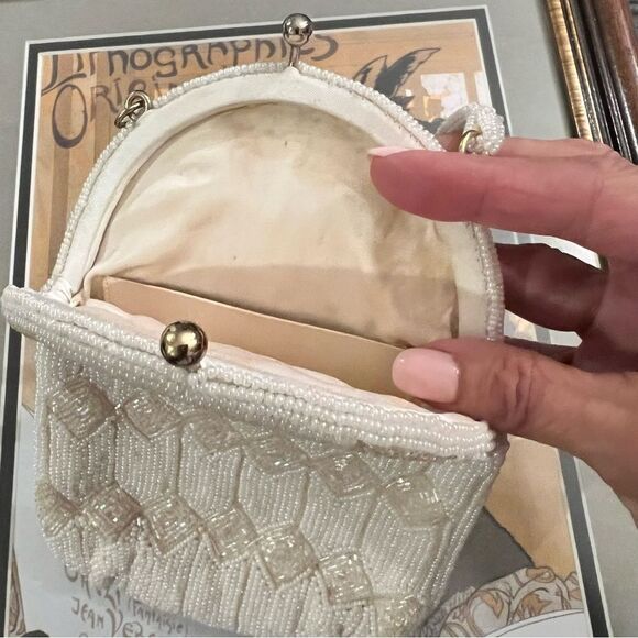 Vintage Beaded Handbag/semi Shoulder - Picture 6 of 7